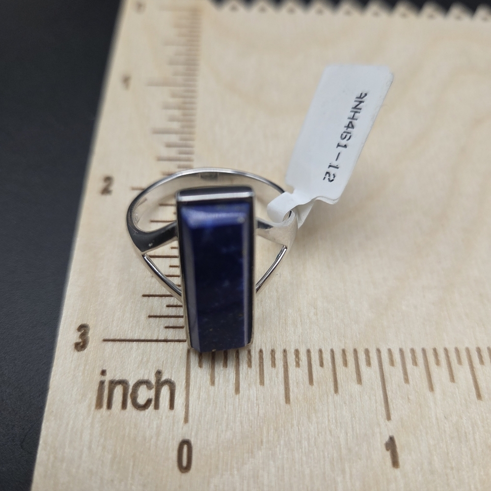 Sterling Silver Split Shank Lapis Lazuli Ring. Size 12. NWT - Picture 6 of 8